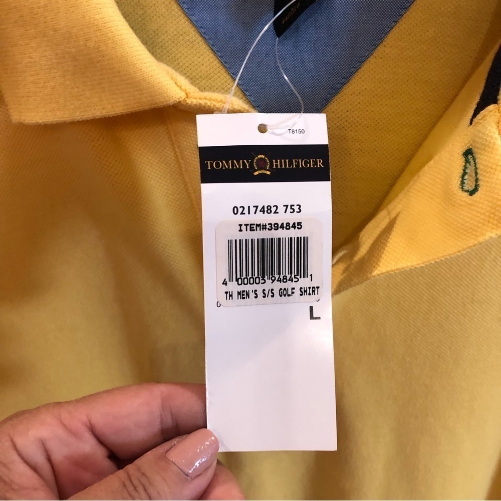 Tommy Hilfiger Golf/ NWT/ Men’s Polo size Large/ Yellow - Picture 5 of 9